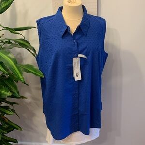 Riders by Lee Blue Sleeveless Top